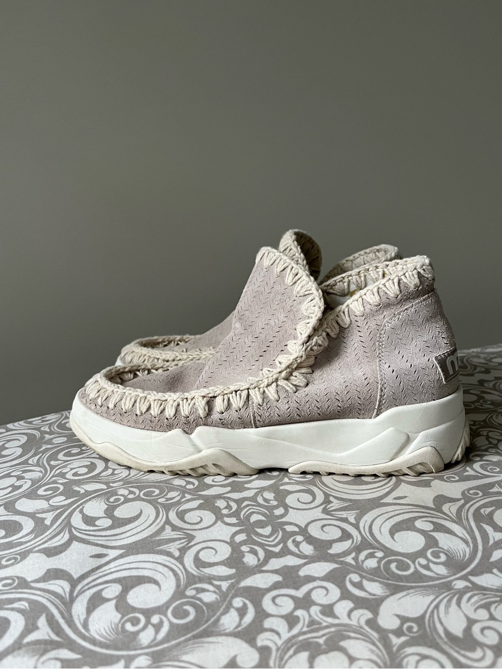 MOU Tan and White Summer Sneakers - Picture 8 of 8